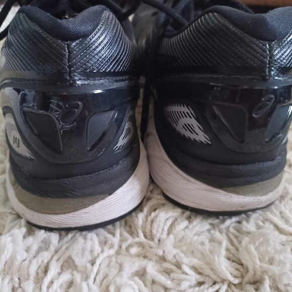 ASICS Gel-Nimbus 19 Men’s Sz 13 Black Gray Running Shoes T700N FlyteFoam Cushion - Picture 7 of 9